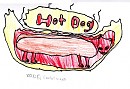a hot dog hoping its not eatin 