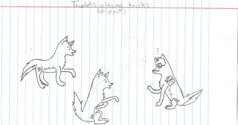 triplets playing tricks