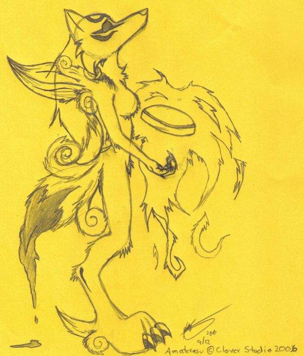 ::: Okami Fan-art: Ammy-WIP~Sketch :::