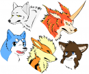 Finished Anime Dogs Sketches