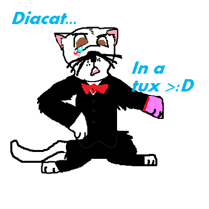 Diacat in a tux