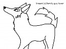 Random wolf dog line art