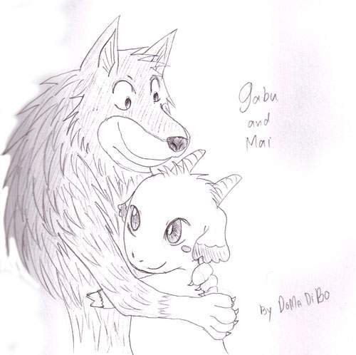 stormy night (Wolf and goat)