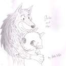 stormy night (Wolf and goat)