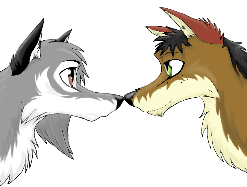 First time shading - Ray & White Fang