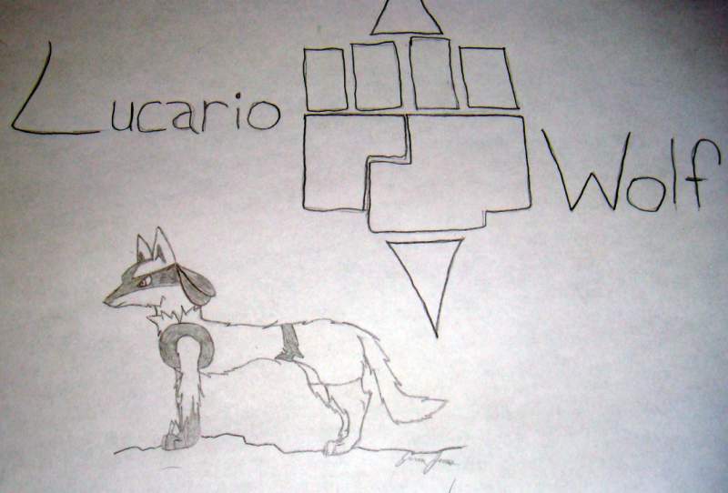 Lucario as a wolf