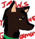 Jaws the German, red paint