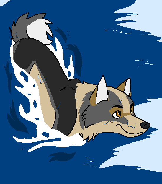Aileen Swimming in a lake