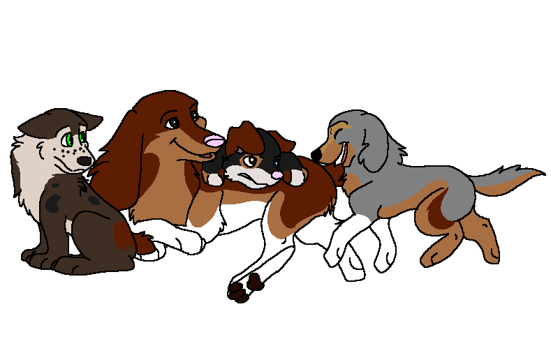 Prima Donna and some of her pups