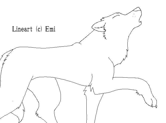 Howling Wolf lineart