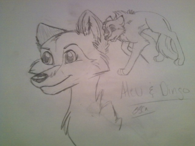 Chibi (ish...kinda) Aleu & Dingo
