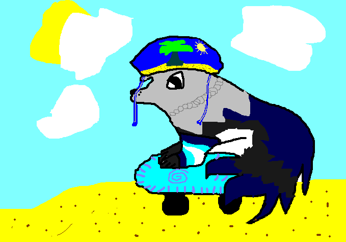 Daina at the beach, skatebording!