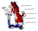 Dylan on a scoot