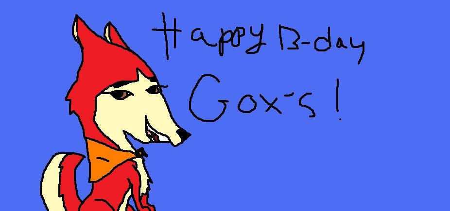 HAPPY B-DAY GOX!!