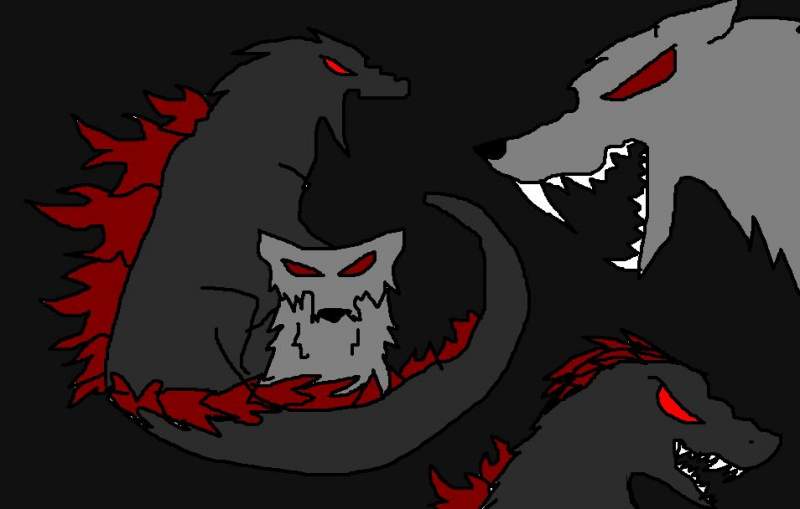 Wolf and Godzilla