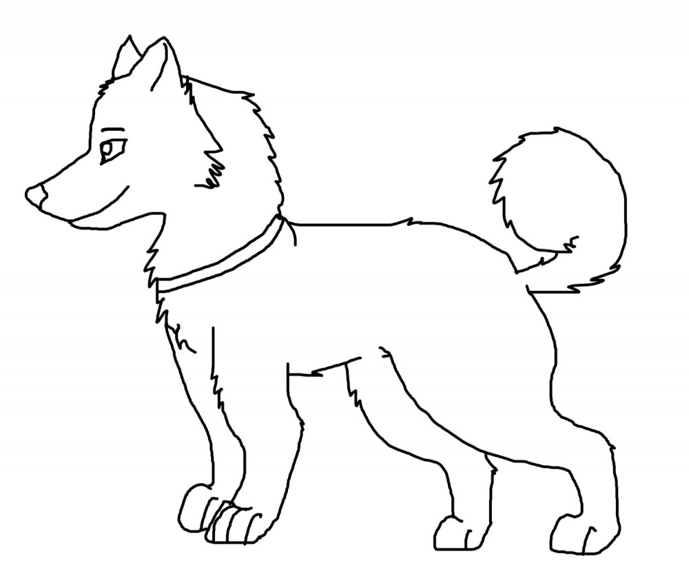 Puppy lineart