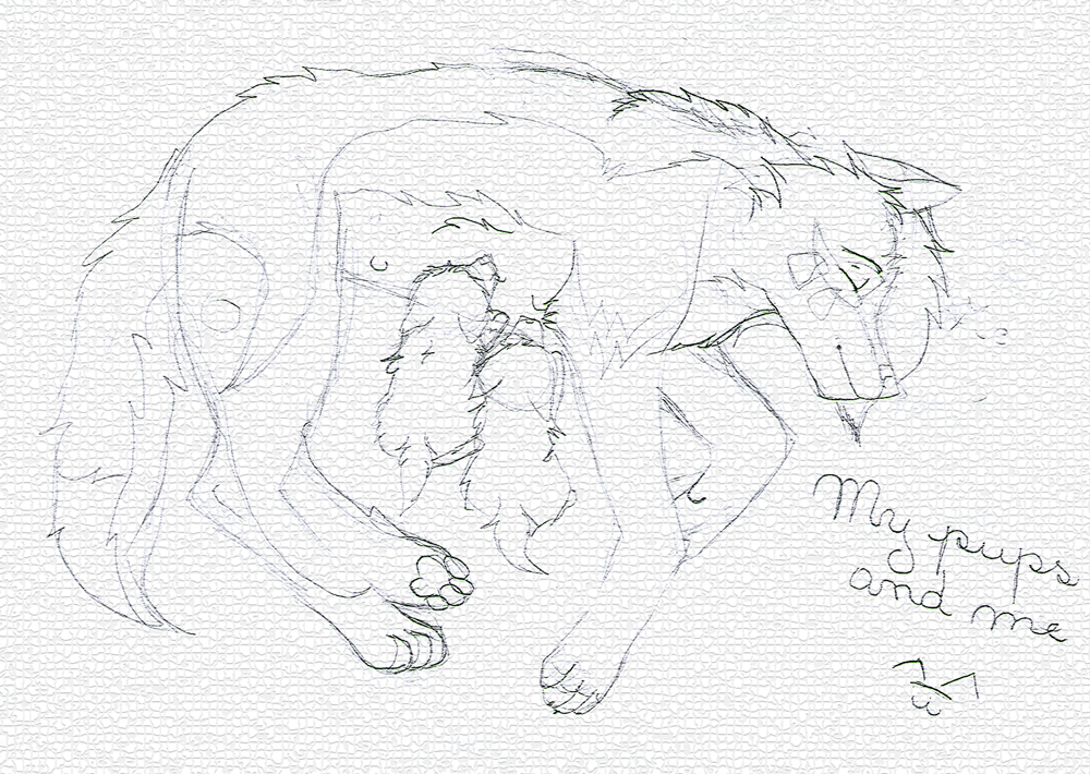 - My pups new born and me ^^ -