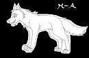 - Male Wolf/Dog lineart -