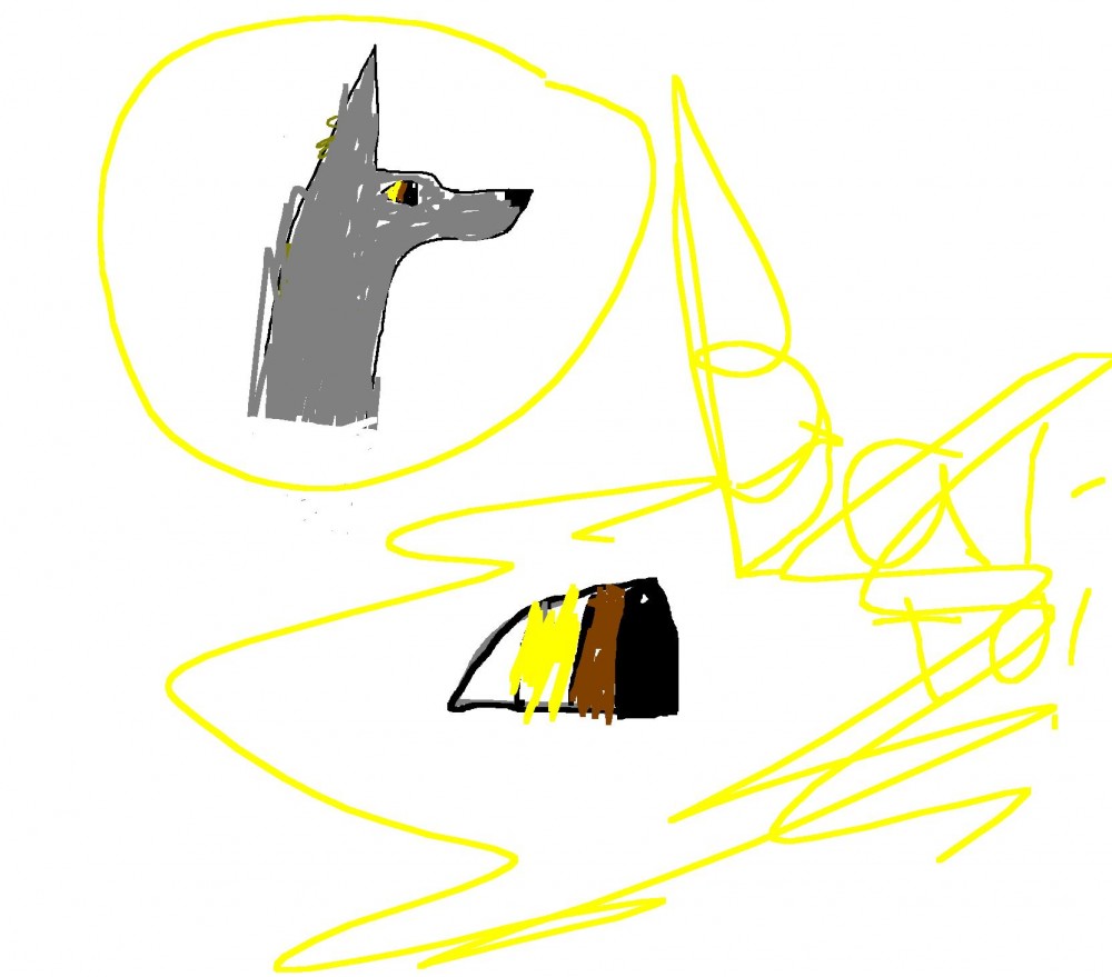 dumb drawing of Balto