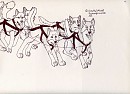empty dog sledding lineart