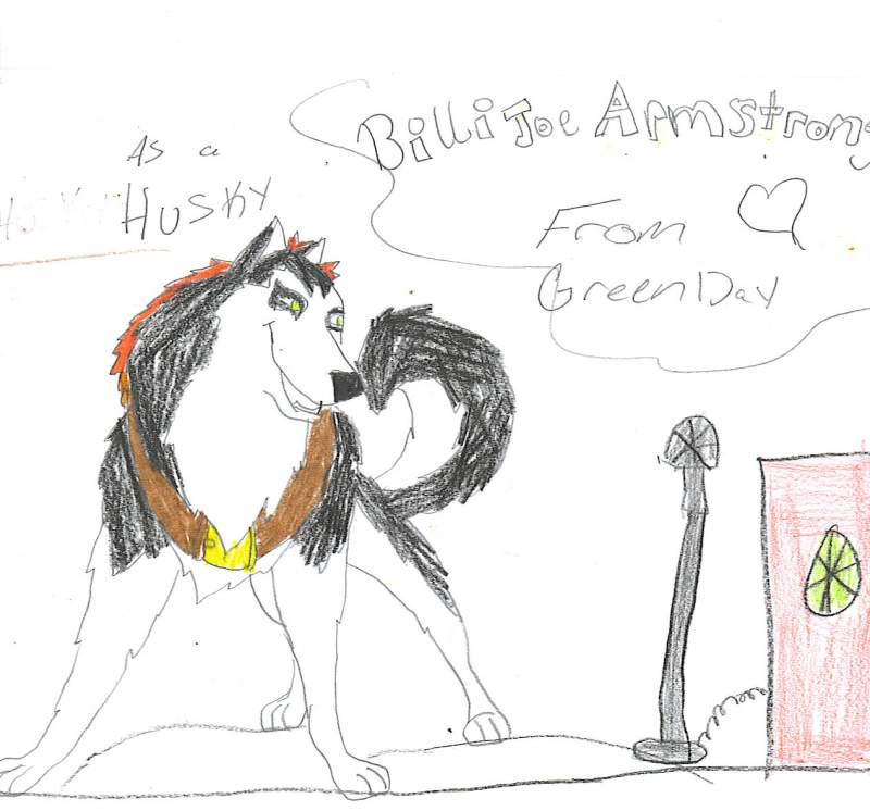 Billie as a husky