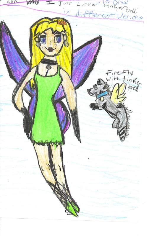 tinkerbell with firefly