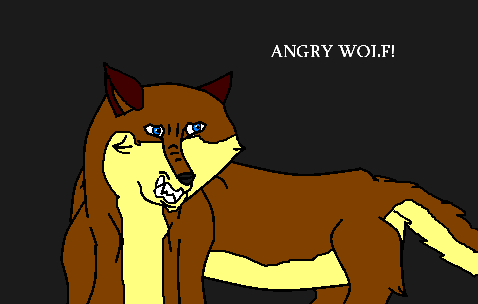 Angry wolf