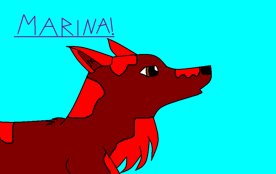 Marina drawing on paint