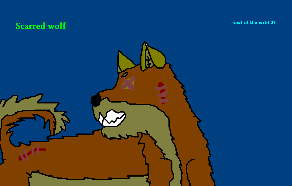 Scarred wolf