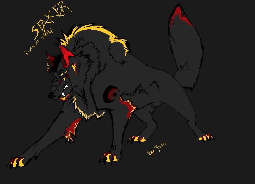 Wolf of lava