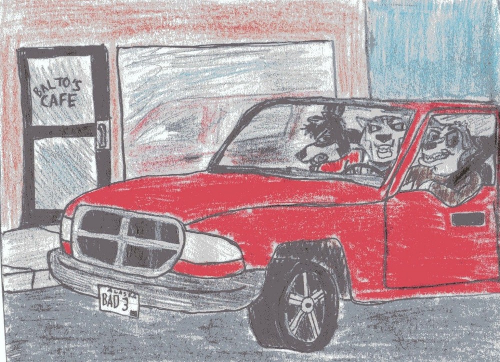 Durango cruisin' with his buds