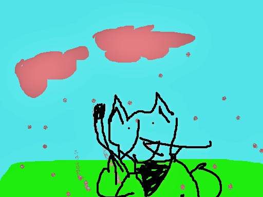 My cat as a mean wolf. ROAR!!!!!