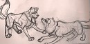 Koyuk and Sienna playing
