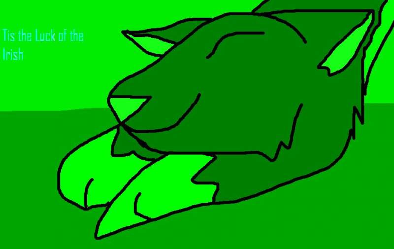 Luck of the Irish wolf