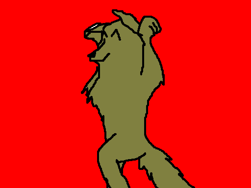 Wolf doing the Caramelldansen