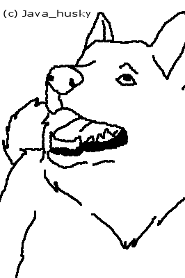 FREE Siberian husky Lineart