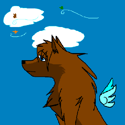 Random wolf angel pic