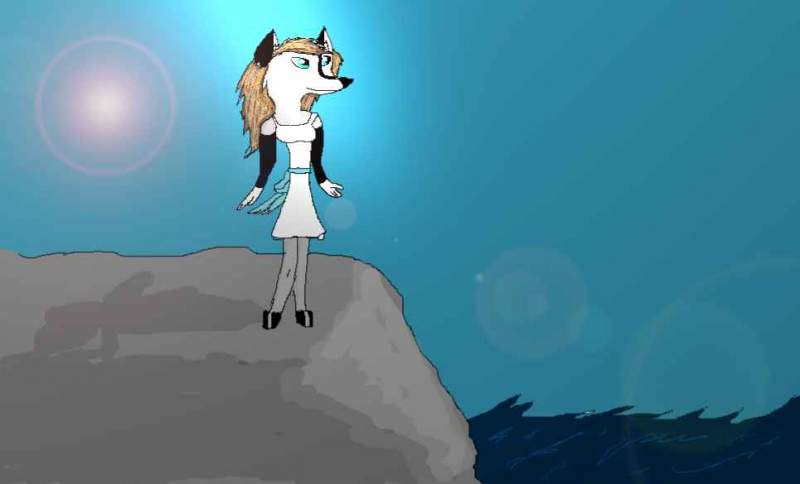My fursona Helene as an anthro^^ Longing for summe