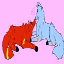Lightning and Sally as huskies^^