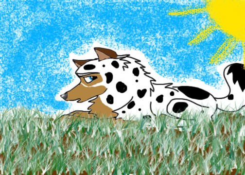 Lizzie in the grass