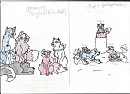 my Characters,Rover, Tinker, Todd, Tessy & Moxy.