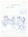 Huskey sled drawing