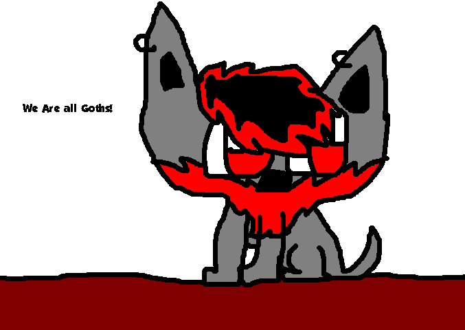 Goth Wolf Chibi