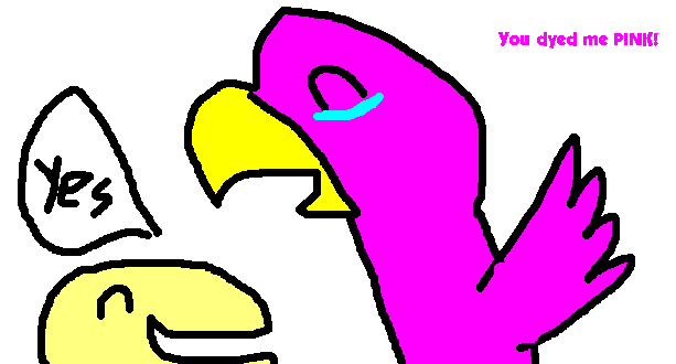 Cheese dyes Boris PINK!