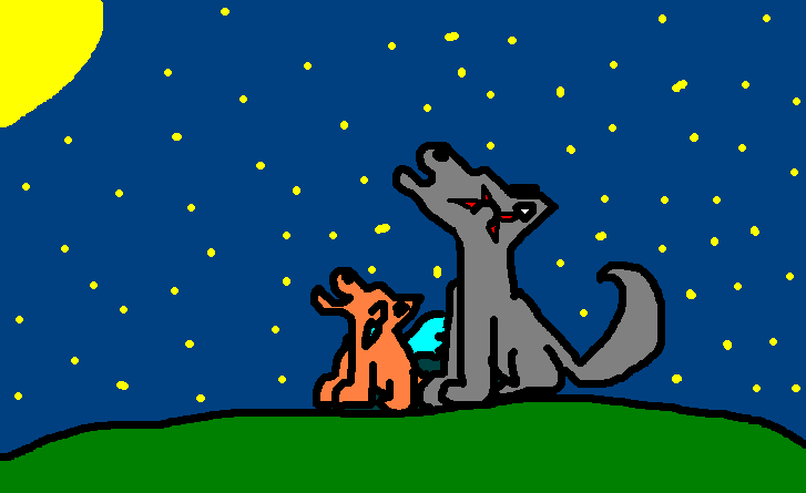 Skar and Buky howling