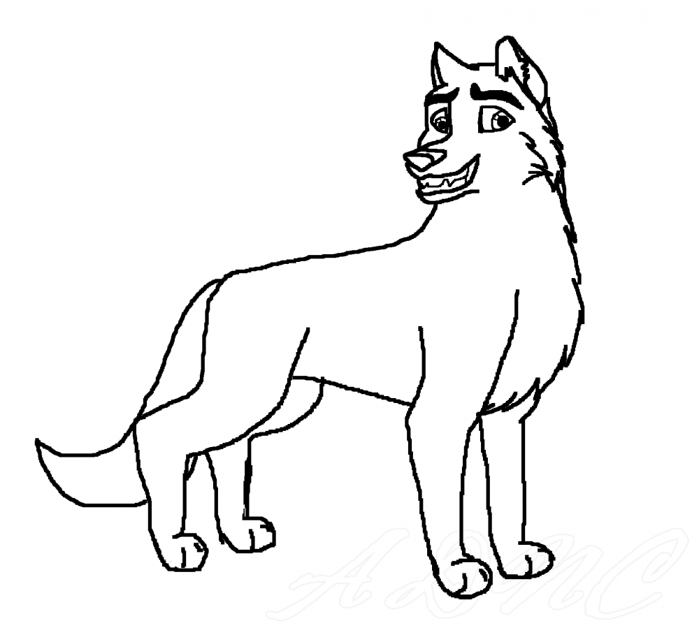 Female Husky Lineart 1