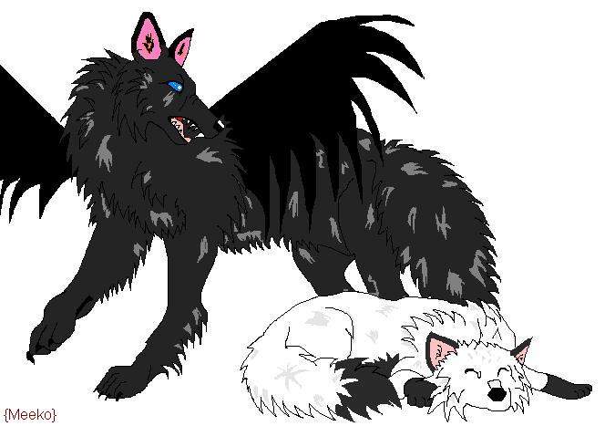 Blakwolf and Jadewolf