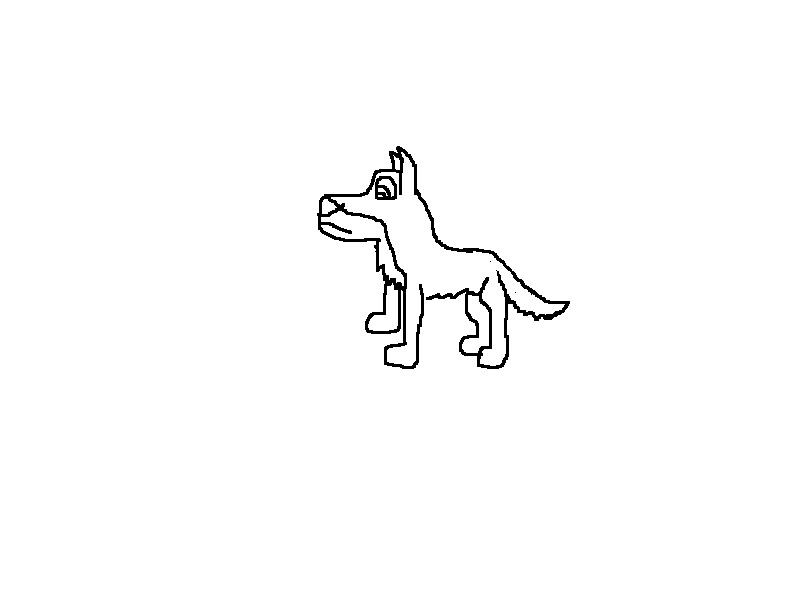 Wolf/Dog Line Art No Markings