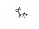Wolf/Dog Line Art With Markings