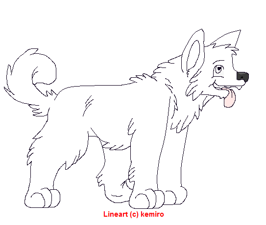 -FREE- Puppy Lineart!